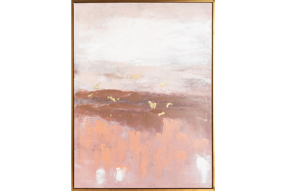 Absztrakt festmény kerettel 472 Rózsaszín 60x80 cm
