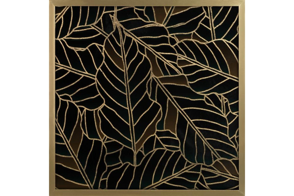 Lili1 többrészes falikép Sötétzöld/arany 53x53 cm