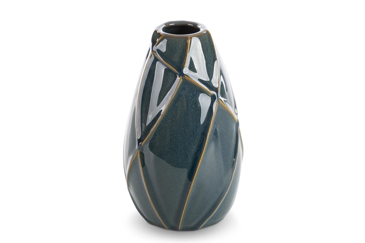 Teo kerámia váza Türkiz 12x12x20 cm