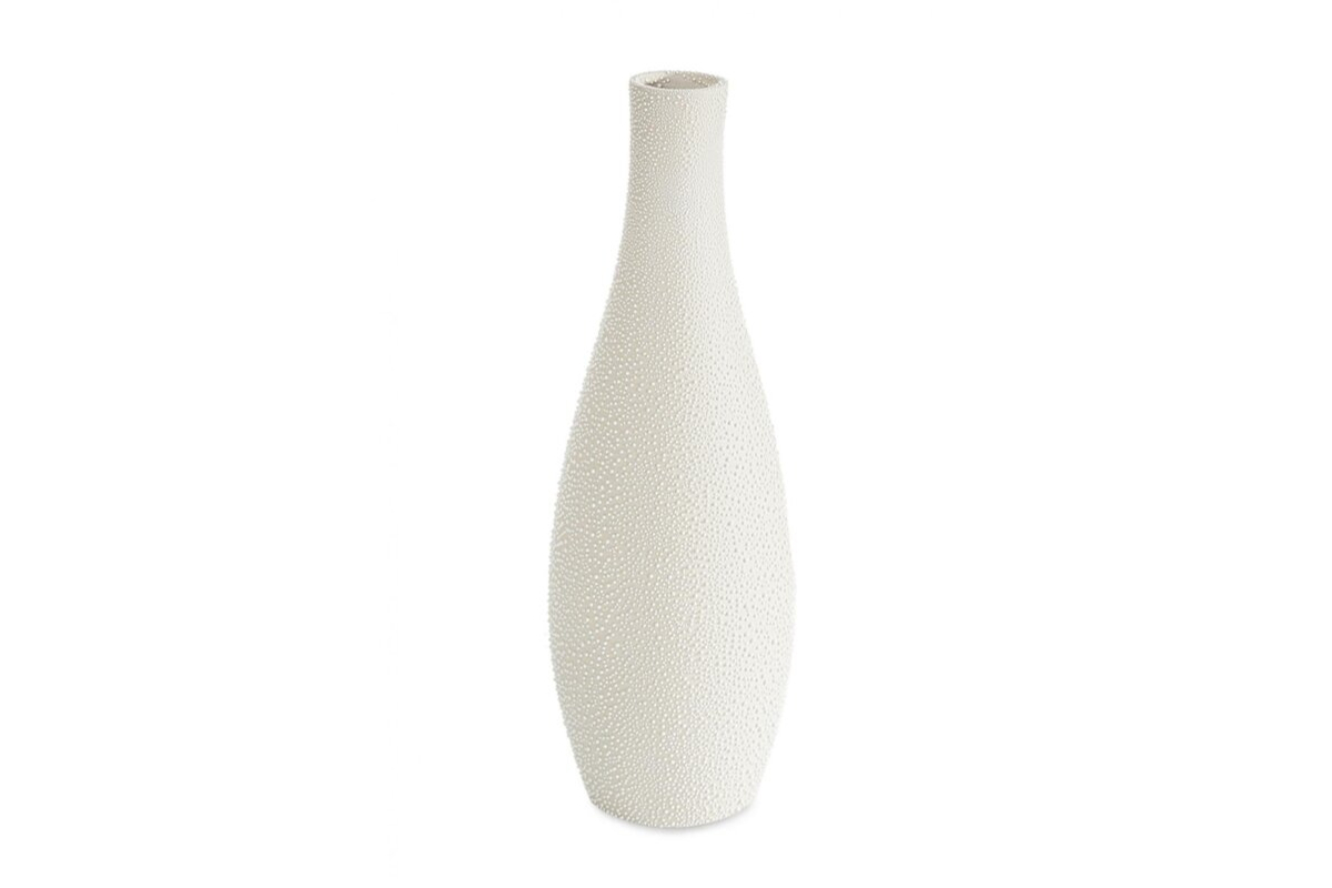 Riso2 kerámia váza Krémszín 16x16x54 cm