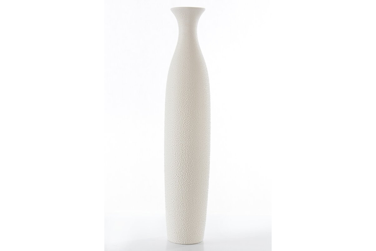 Riso2 kerámia váza Krémszín 13x13x63 cm