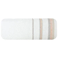 Kép 2/4 - pola-csikos-torolkozo-pamut-jacquard-50x90-feher-feltekert