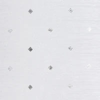 Kép 2/4 - Sibel mintás dekor függöny Fehér/Ezüst 140x250 cm