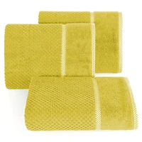 Kép 1/5 - caleb-velur-torolkozo-pamut-frottir-mustarsarga-70-x-140-cm-hajtogatott