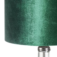 Kép 2/3 - kim-asztali-lampa-sotetzold-32-x-32-x-61-cm-kozeli-bura