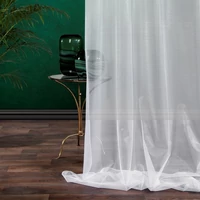 Kép 4/10 - Sylvia fényes mikrohálós  fényáteresztő függöny Fehér 350x250 cm