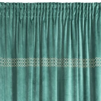 Kép 5/5 - jovita-sotetito-fuggony-zold-140-x-270-cm-rancolt-behuzoszalagos