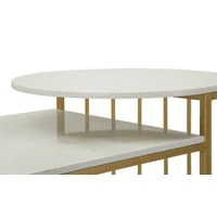 Kép 8/9 - Ankara dohányzóasztal arany/fehér 90x50x50 cm 4
