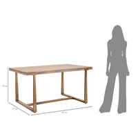 Kép 3/8 - Ankara étkezőasztal barna 150x90x78 cm 7