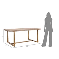 Kép 5/8 - Ankara étkezőasztal barna 180x90x78 cm 7