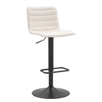 Kép 1/10 - Bárszék állítható magasságú 2db-os szett fehér 43x49.5x85.5-107 (seat 61-82.5) cm