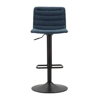 Kép 2/10 - Bárszék állítható magasságú 2db-os szett kék 43x49.5x85.5-107 (seat 61-82.5) cm 1