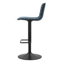 Kép 3/10 - Bárszék állítható magasságú 2db-os szett kék 43x49.5x85.5-107 (seat 61-82.5) cm 2