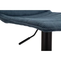 Kép 7/10 - Bárszék állítható magasságú 2db-os szett kék 43x49.5x85.5-107 (seat 61-82.5) cm 6