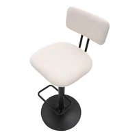 Kép 8/10 - Bárszék állítható magasságú háttámlával 2db-os szett fehér/fekete 41x47,5x85-106,5 (seat 61-83) cm 3