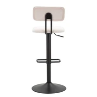 Kép 10/10 - Bárszék állítható magasságú háttámlával 2db-os szett fehér/fekete 41x47,5x85-106,5 (seat 61-83) cm 5