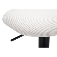 Kép 2/10 - Bárszék állítható magasságú háttámlával 2db-os szett fehér/fekete 41x47,5x85-106,5 (seat 61-83) cm 6
