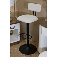 Kép 3/10 - Bárszék állítható magasságú háttámlával 2db-os szett fehér/fekete 41x47,5x85-106,5 (seat 61-83) cm 7