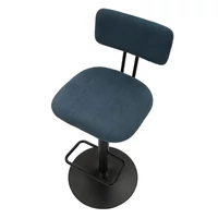 Kép 5/10 - Bárszék állítható magasságú háttámlával 2db-os szett kék/fekete 41x47,5x85-106,5 (seat 61-83) cm 3