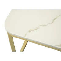 Kép 9/9 - Beauty dohányzóasztal 2db-os szett krémszín/arany 70x70x48-50x50x43,5 cm 5