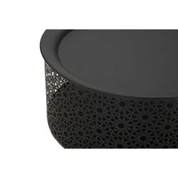 Kép 4/7 - Blacky asztal fekete/arany ø 35x50 cm
