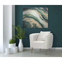 Kép 2/8 - Bukarest bársony fotel krémszín/arany 76x74x73 cm 6