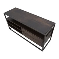 Kép 6/8 - Burn tv állvány akácfából barna/fekete 120x40x55 cm 3