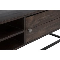 Kép 8/8 - Burn tv állvány akácfából barna/fekete 120x40x55 cm 5