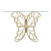 Kép 2/9 - Butterfly konzolasztal arany 110x40x76 cm 6