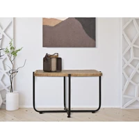 Kép 2/9 - Cebu dohányzóasztal barna/fekete 75x55x46,5 cm 6