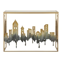 Kép 7/11 - City konzolasztal városmintás 110x38,5x81 cm 4