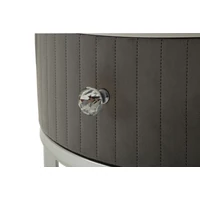 Kép 7/9 - Dohányzóasztal 2db-os szett szürke/ezüst ø 70x45-50x40 cm