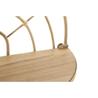 Kép 4/7 - Dupla íves polc rattan hatású barna 34,5x18x45,5 cm 2