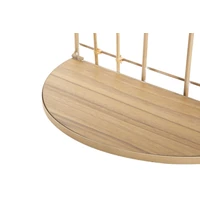Kép 5/7 - Dupla íves polc rattan hatású barna 34,5x18x45,5 cm 3