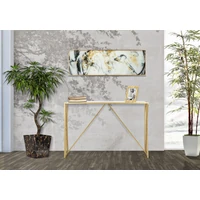 Kép 3/10 - Easy konzolasztal art deco stílusban arany 120x40x80 cm 7