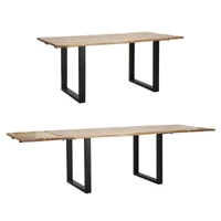 Kép 1/11 - Edge étkezőasztal fém lábakkal mangófából 180x90x77 - teljes hossz 280 cm