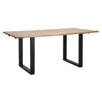 Kép 2/11 - Edge étkezőasztal fém lábakkal mangófából 180x90x77 - teljes hossz 280 cm 1