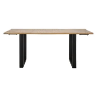 Kép 3/11 - Edge étkezőasztal fém lábakkal mangófából 180x90x77 - teljes hossz 280 cm 2