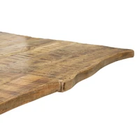 Kép 6/11 - Edge étkezőasztal fém lábakkal mangófából 180x90x77 - teljes hossz 280 cm 6