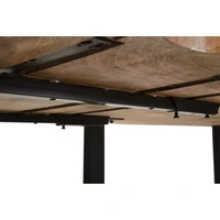 Kép 9/11 - Edge étkezőasztal fém lábakkal mangófából 180x90x77 - teljes hossz 280 cm 8