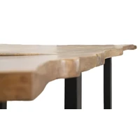 Kép 10/11 - Edge étkezőasztal fém lábakkal mangófából 180x90x77 - teljes hossz 280 cm 9