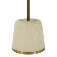Kép 4/7 - Egle asztalka glamour stílusban fehér/arany Ø 40X55 cm 2
