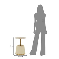 Kép 7/7 - Egle asztalka glamour stílusban fehér/arany Ø 40X55 cm 5