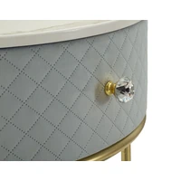 Kép 6/9 - Éjjeliszekrény puffal kék/arany ø 52x70 - ø 36x39 cm