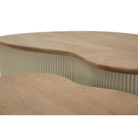 Kép 9/10 - Frankfurti dohányzóasztal 2db-os szett krémszín 87X53X32-50X35X28 cm 4
