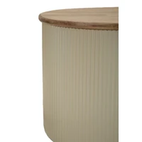 Kép 2/10 - Frankfurti dohányzóasztal 2db-os szett krémszín 87X53X32-50X35X28 cm 6