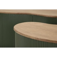 Kép 10/10 - Frankfurti dohányzóasztal 2db-os szett zöld 87X53X32-50X35X28 cm 5