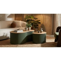 Kép 4/10 - Frankfurti dohányzóasztal 2db-os szett zöld 87X53X32-50X35X28 cm 8