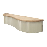 Kép 6/10 - Frankfurti lebegő polc 2db-os szett krémszín/zöld 86X18X12-65X16X12 cm 3