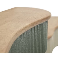 Kép 5/10 - Frankfurti lebegő polc 2db-os szett krémszín/zöld 86X18X12-65X16X12 cm 7